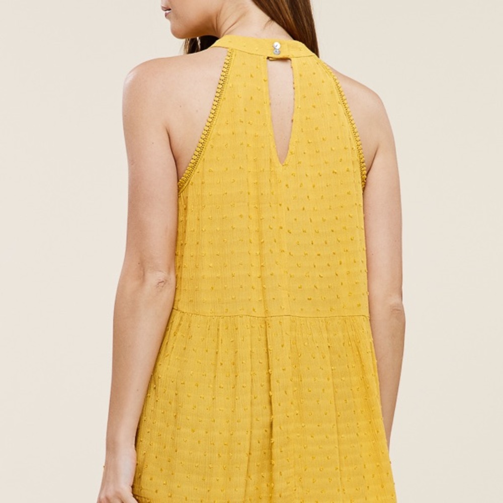 Rosie Halter Neck Mustard Tank - Picture 6 of 6